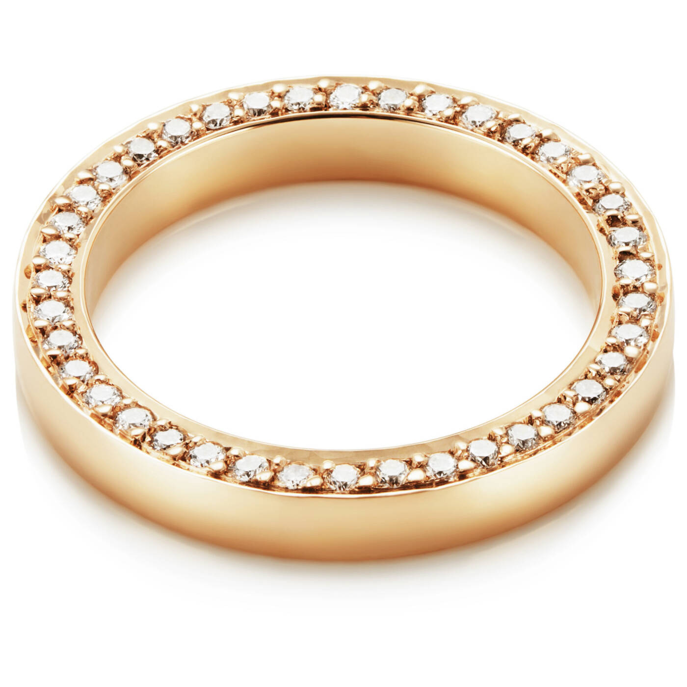 Half Round & Stars On Side Ring goud