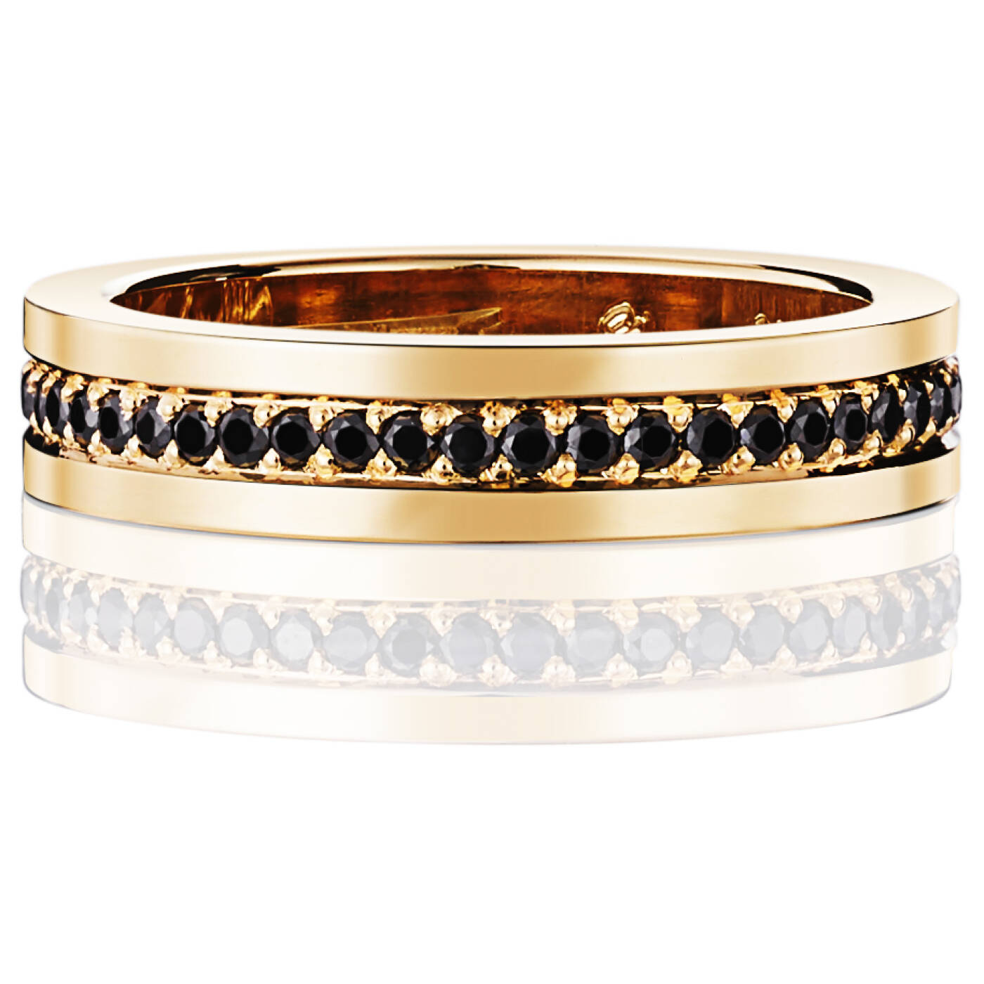 4½ & Black Stars Ring goud