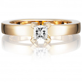 Dolce witte Princess 0.30 ct diamant Ring goud