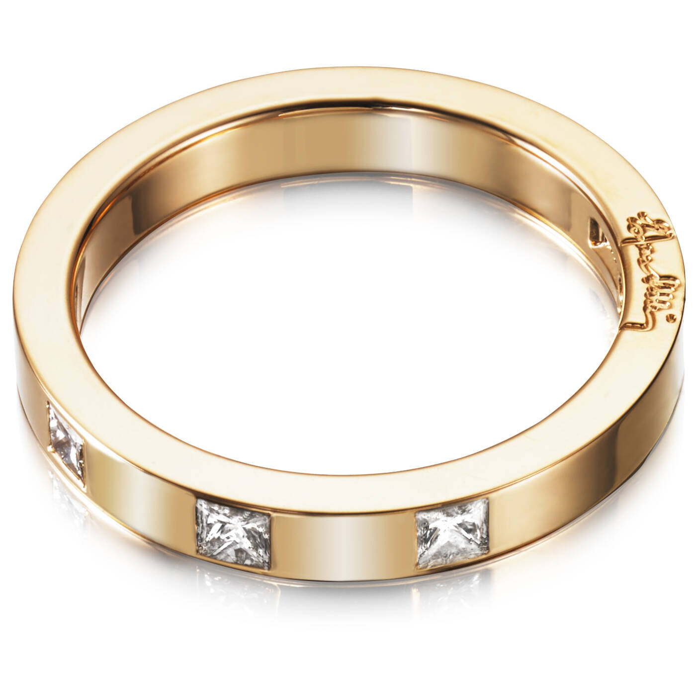 High & I Love You On Top Thin Ring goud