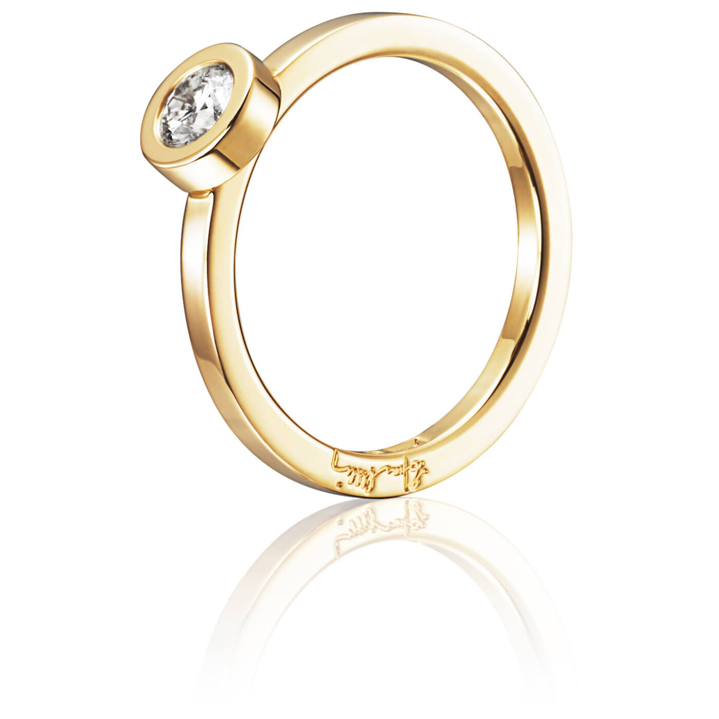 The Wedding Thin 0.30 ct diamant Ring goud