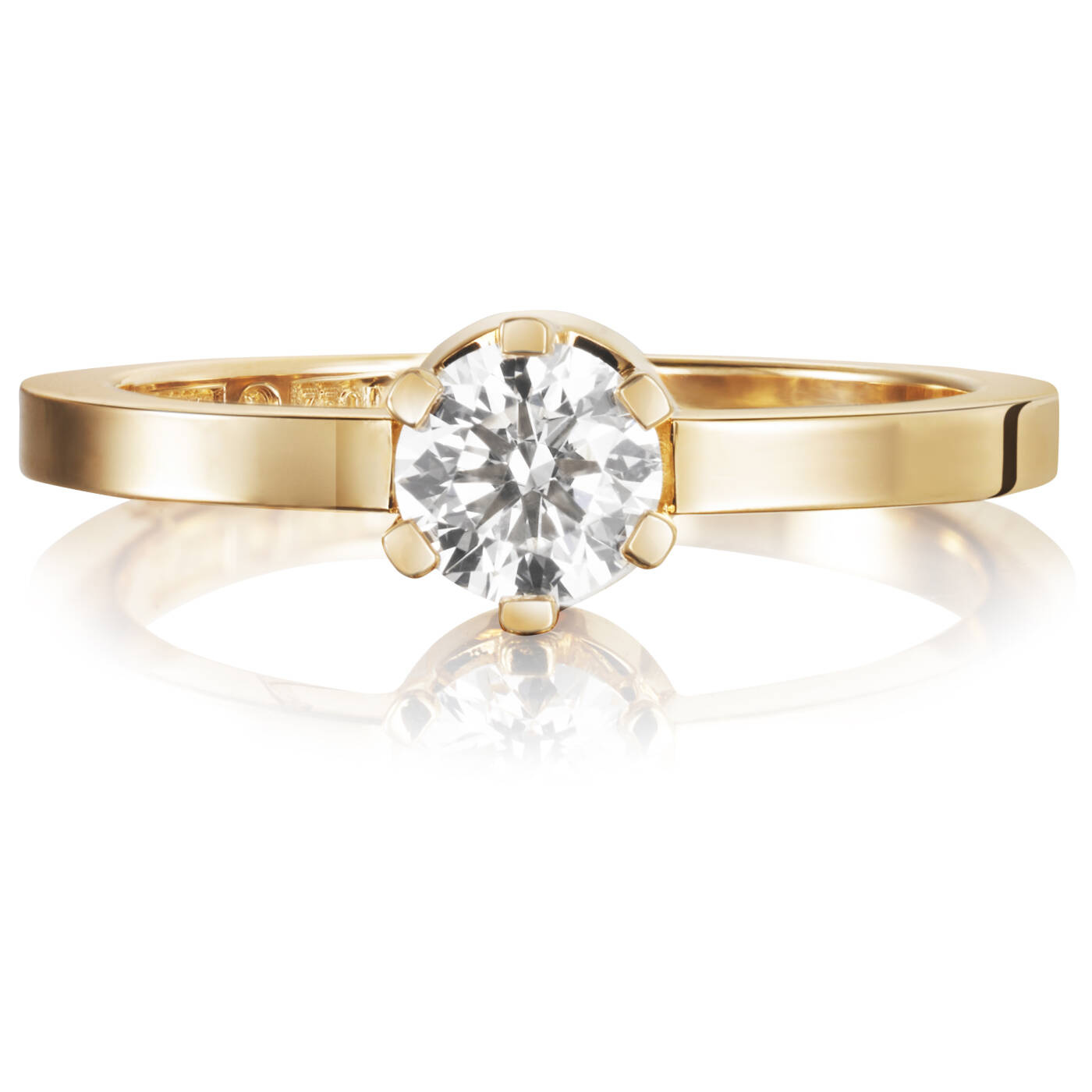 Crown Wedding 0.50 ct diamant Ring goud