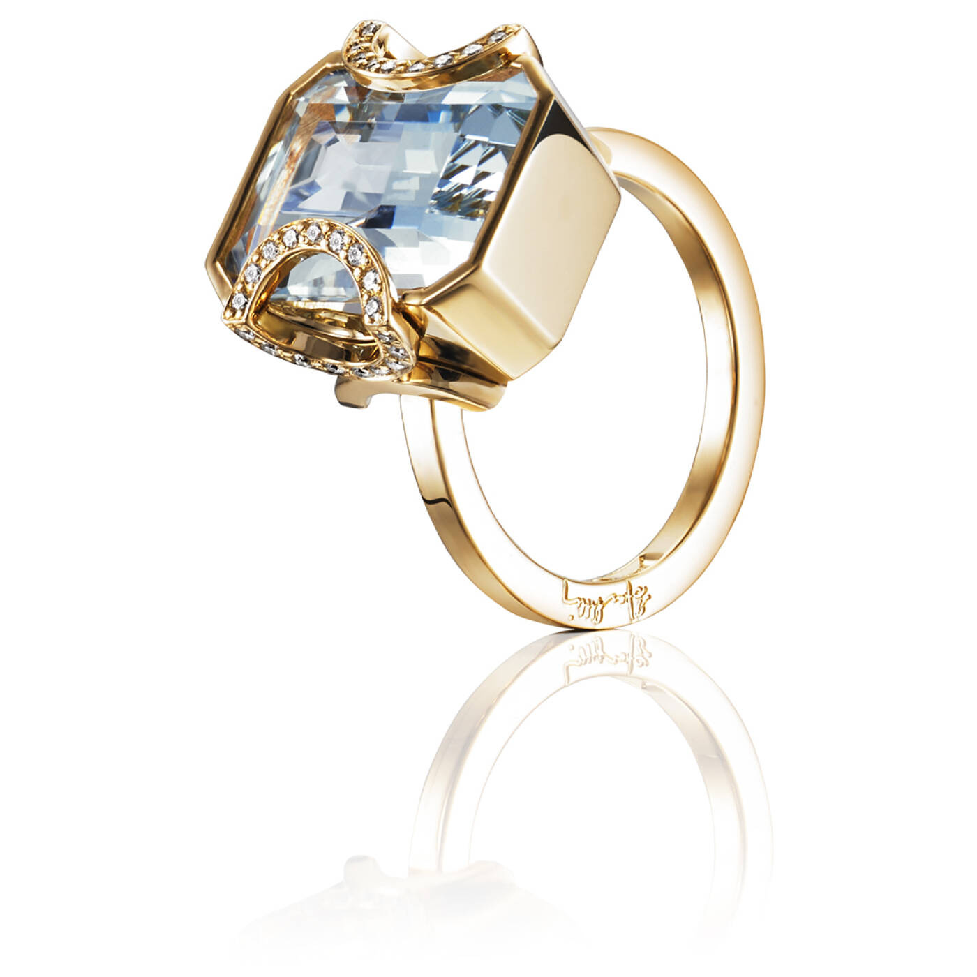 Little Magic Star - Aquamarine Ring goud