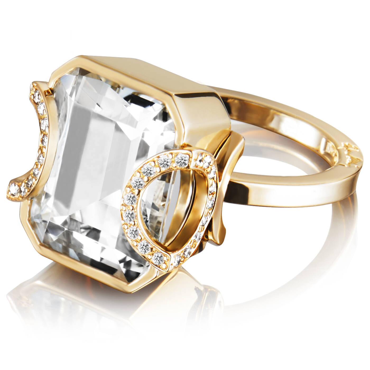 Little Magic Star - Crystal Quartz Ring goud