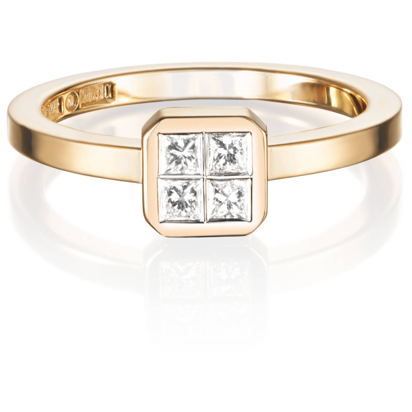 4 Love 0.20 ct diamant Ring goud