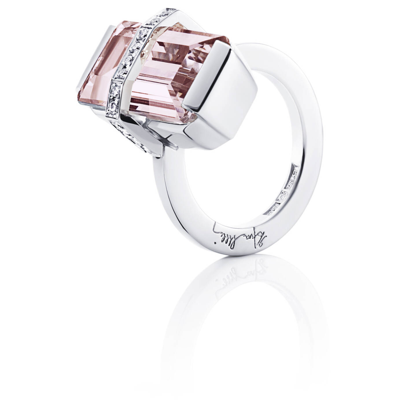 Bend Over - Morganite Ring Witgoud