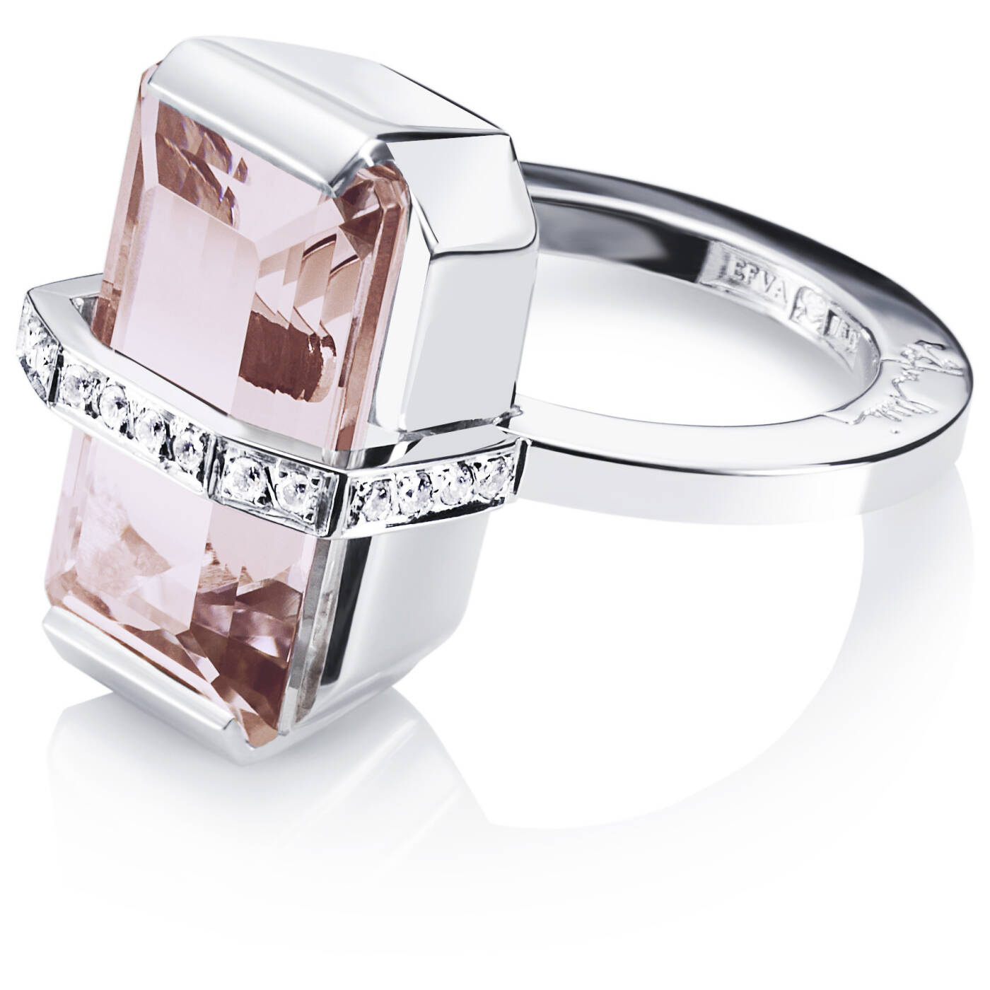 Bend Over - Morganite Ring Witgoud