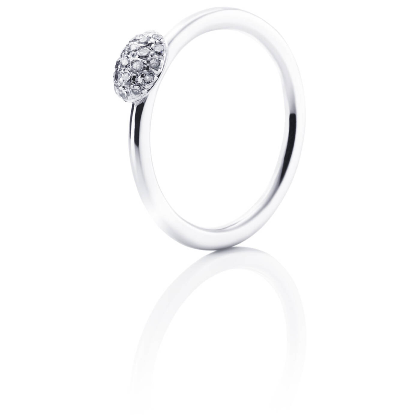 Love Bead - Diamonds Ring Witgoud