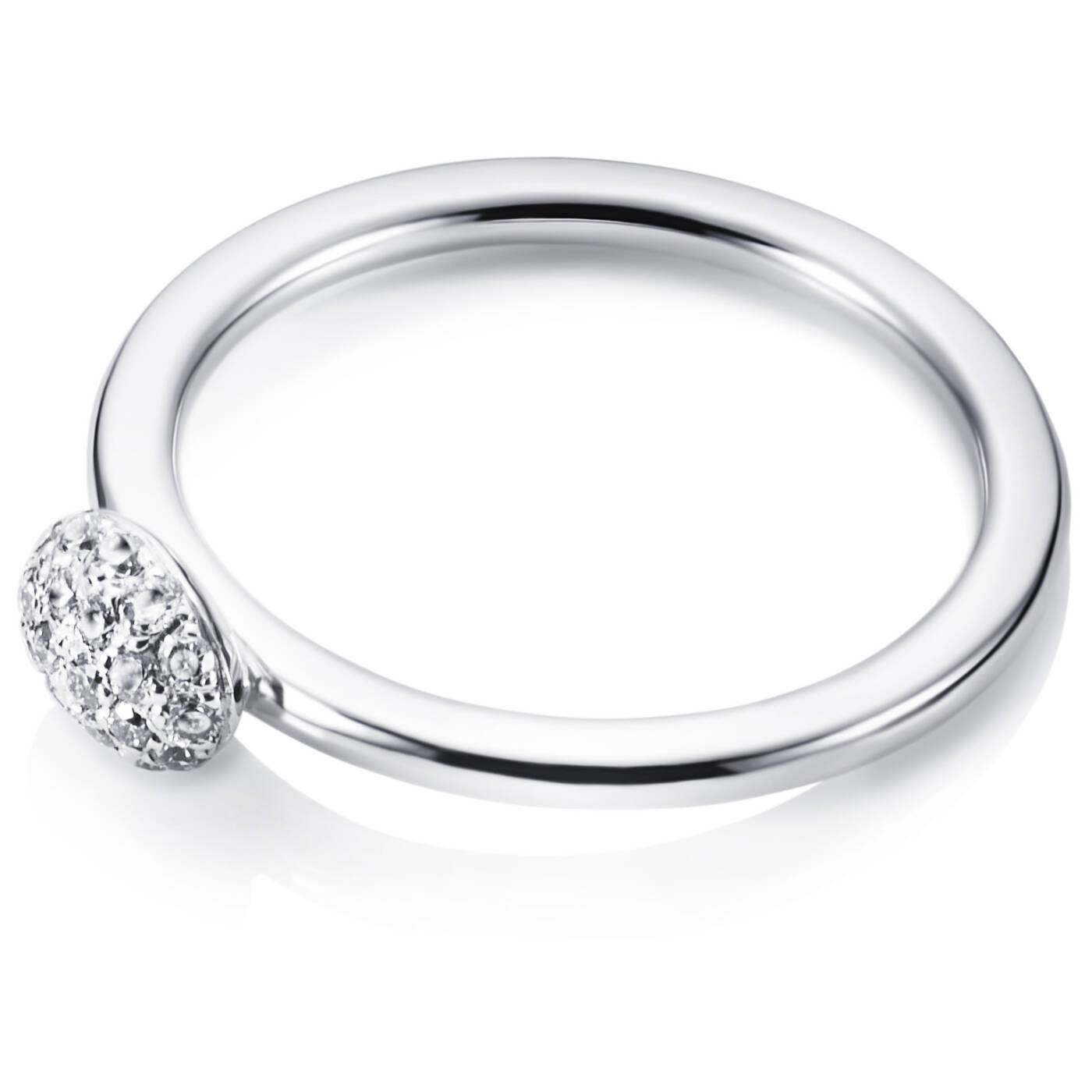 Love Bead - Diamonds Ring Witgoud