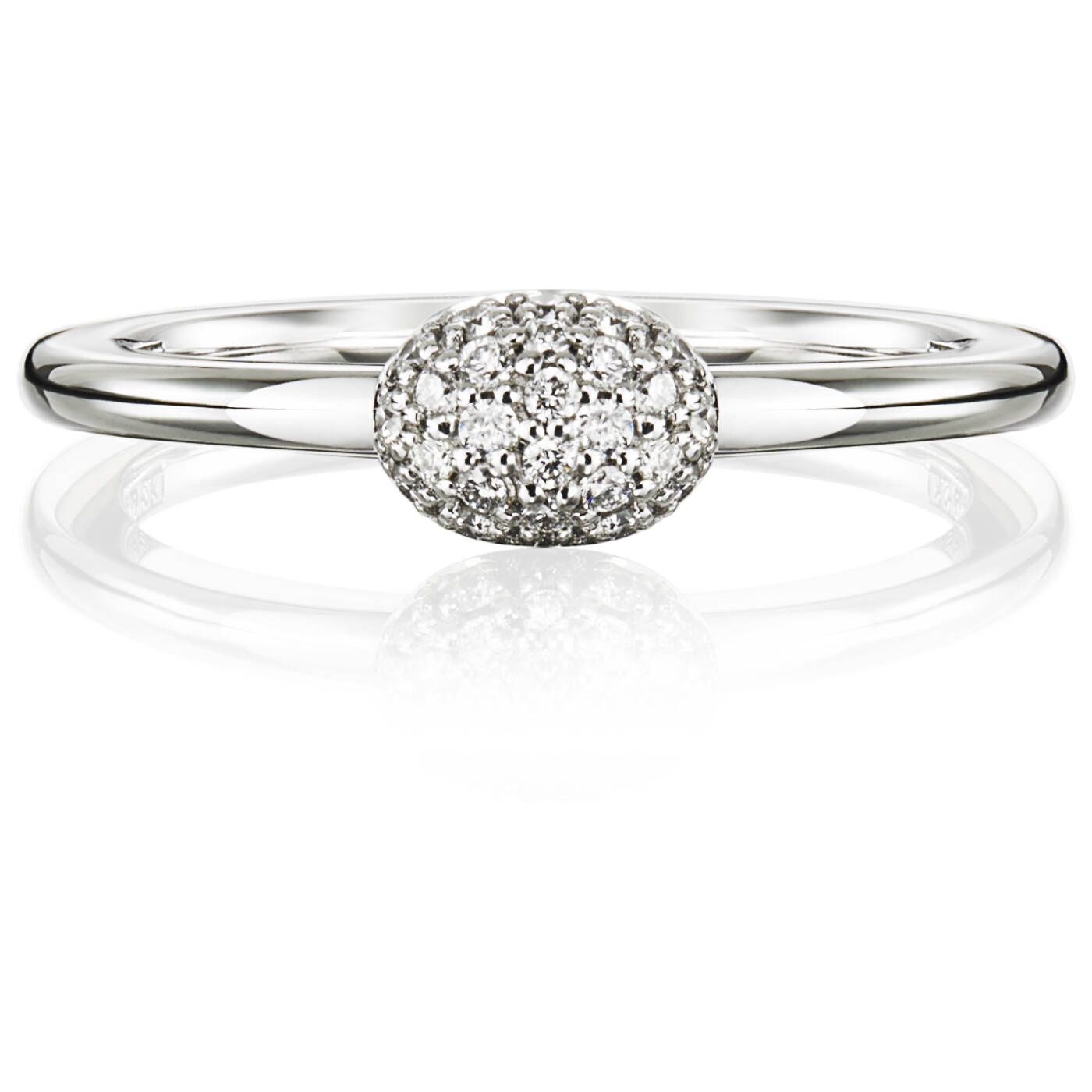 Love Bead - Diamonds Ring Witgoud