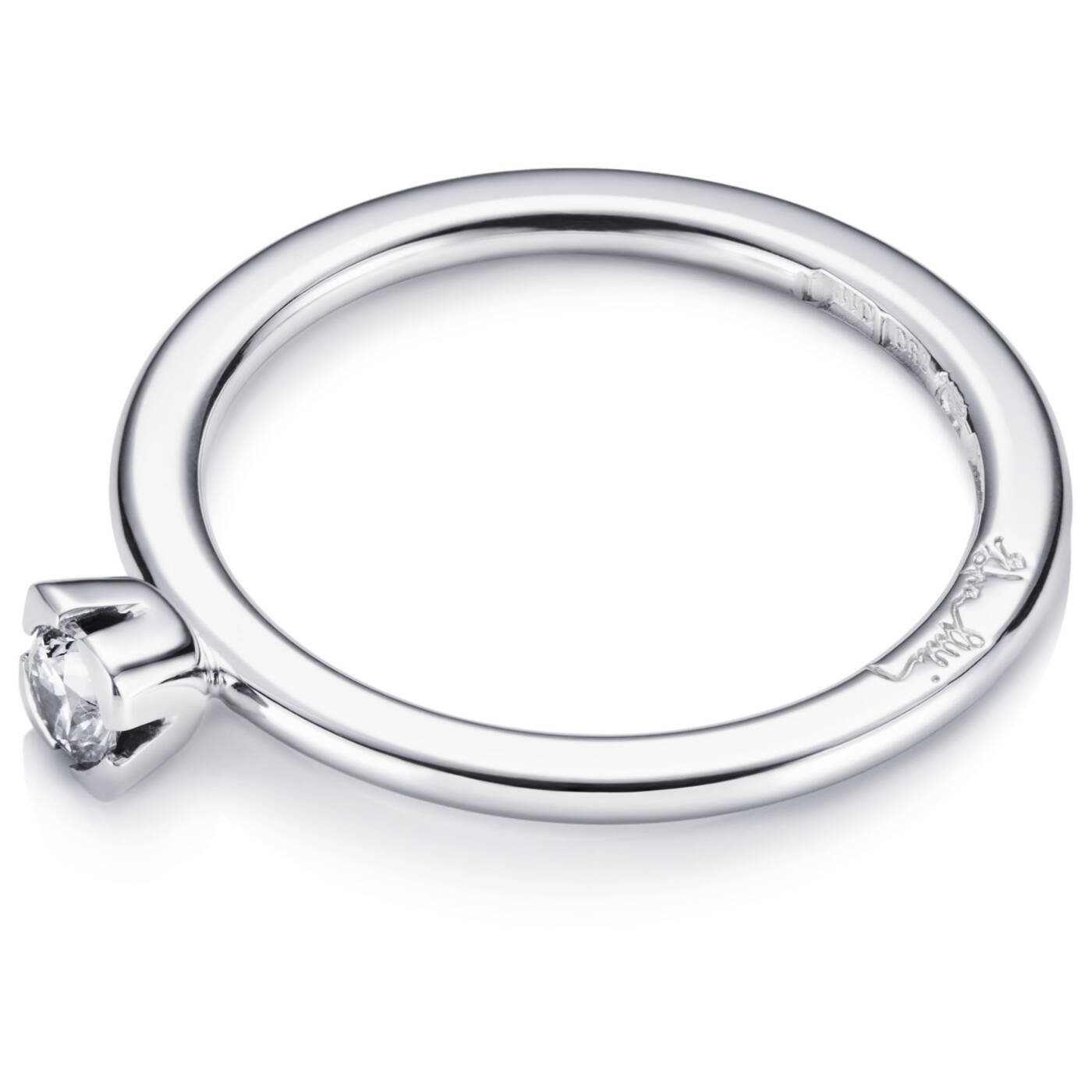 Love Bead Wedding 0.19 ct diamant Ring Witgoud