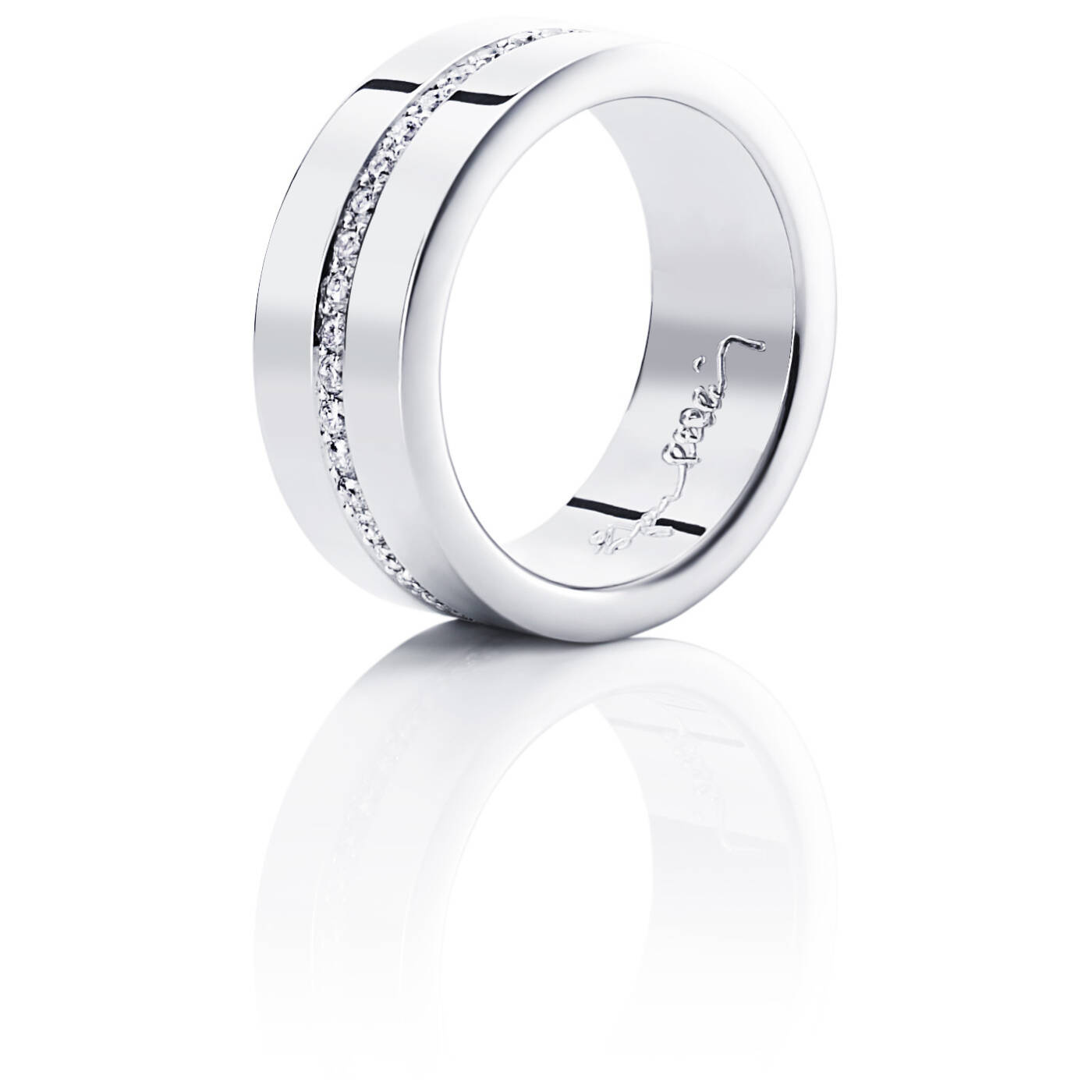 Wide & Stars Ring Witgoud