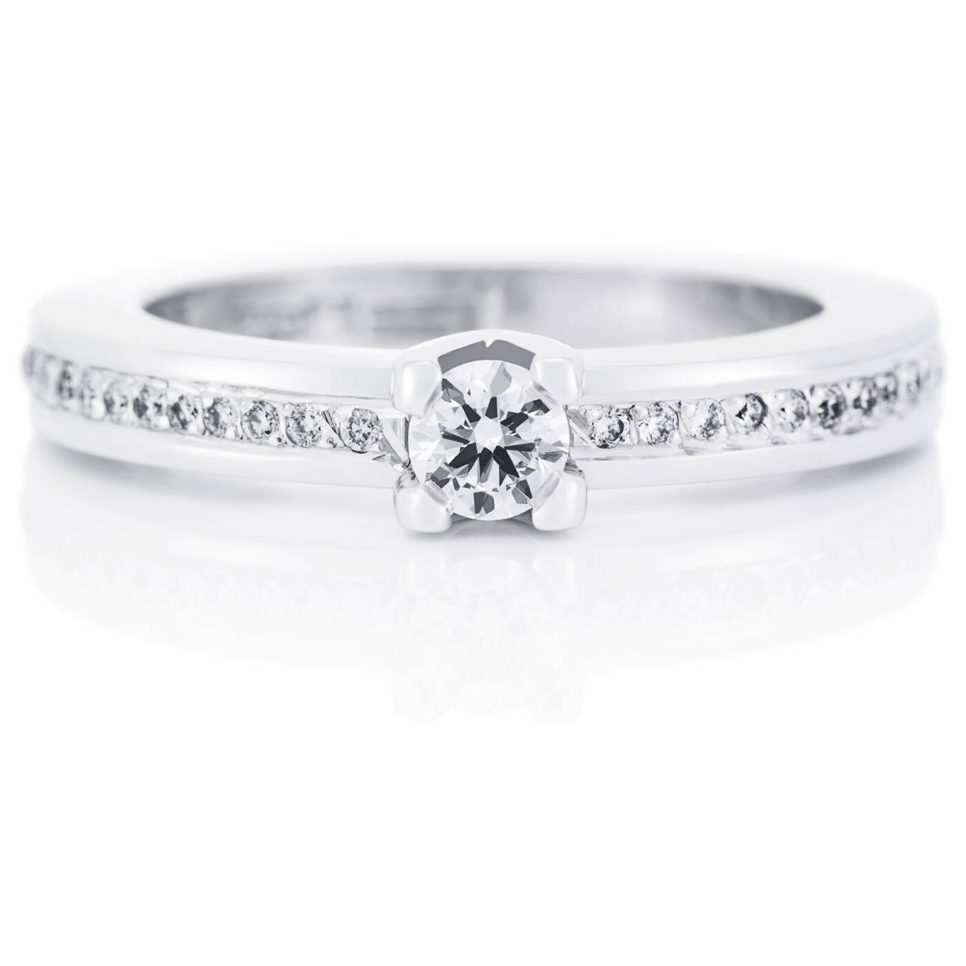 Heart To Heart 0.19 ct diamant Ring Witgoud