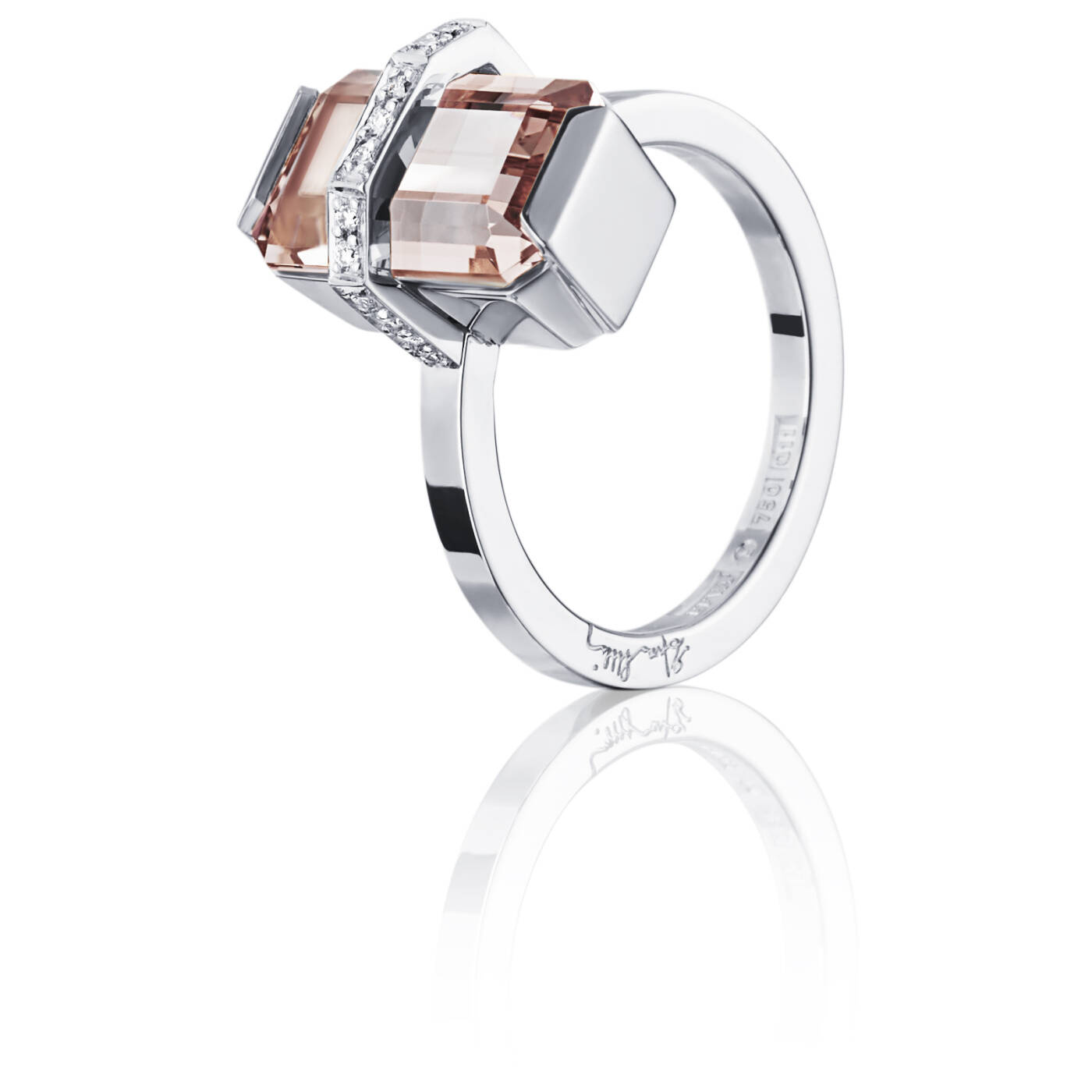 Little Bend Over - Morganite Ring Witgoud