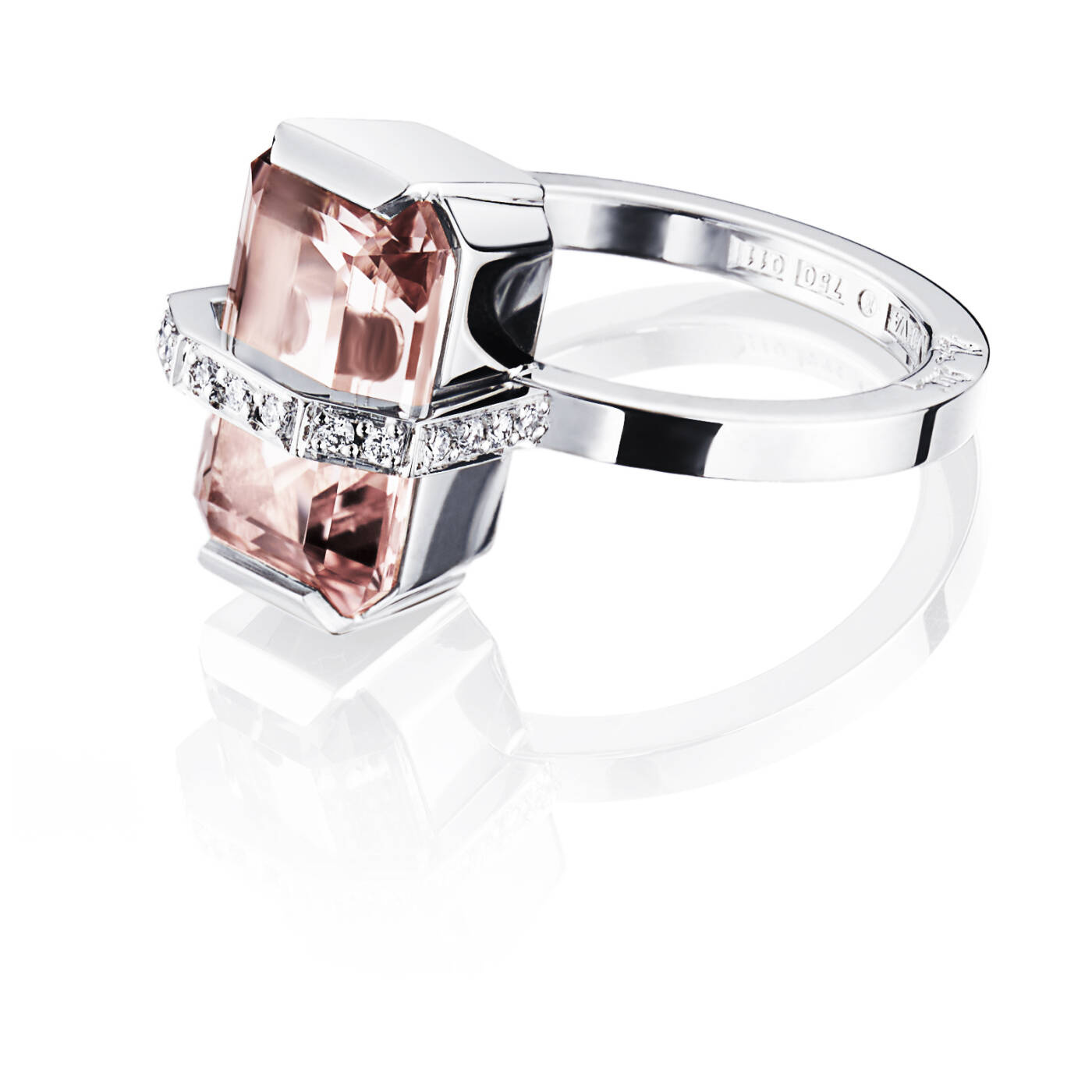 Little Bend Over - Morganite Ring Witgoud