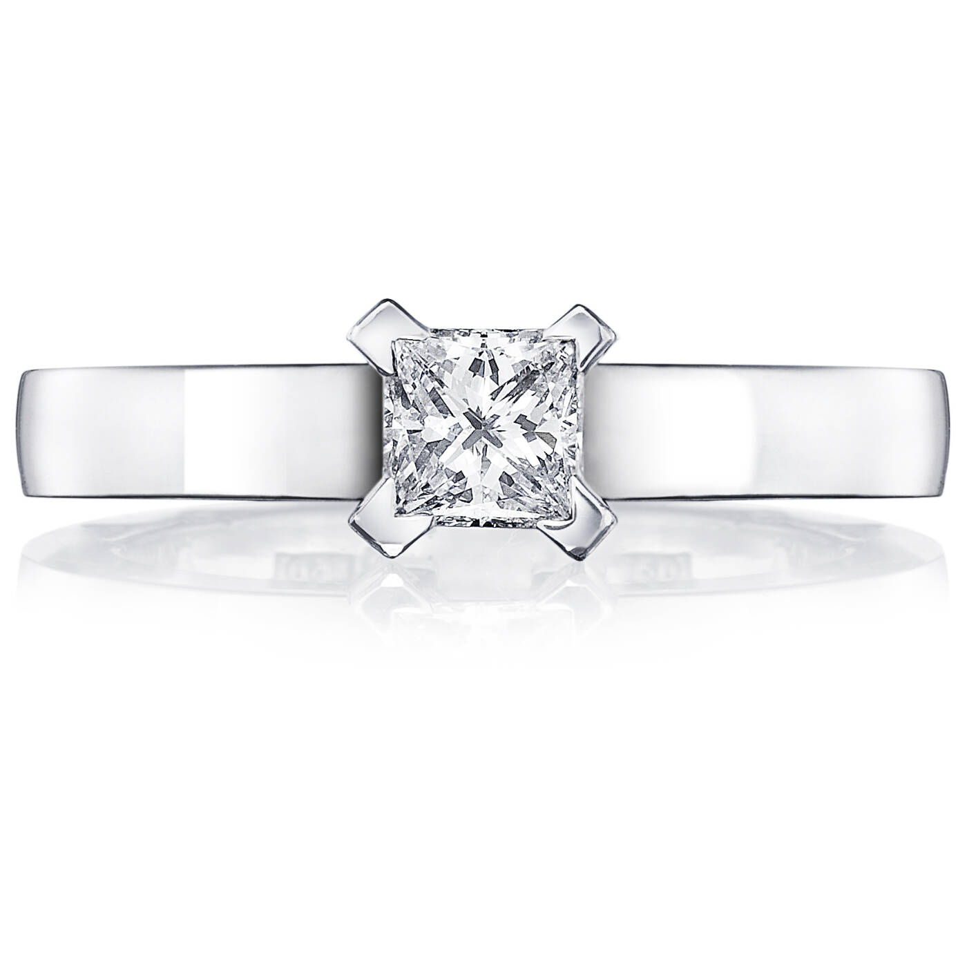 Dolce witte Princess 0.40 ct diamant Ring Witgoud