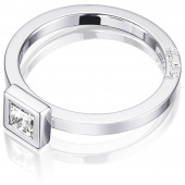 Princess Wedding Thin 0.30 ct diamant Ring Witgoud