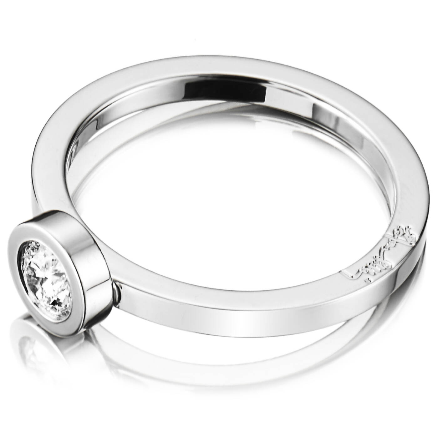 The Wedding Thin 0.30 ct diamant Ring Witgoud