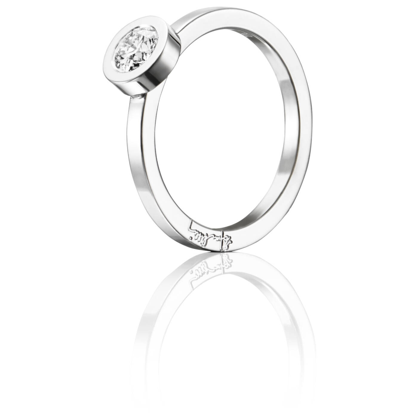 The Wedding Thin 0.40 ct diamant Ring Witgoud