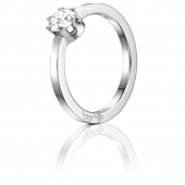 Crown Wedding 0.50 ct diamant Ring Witgoud