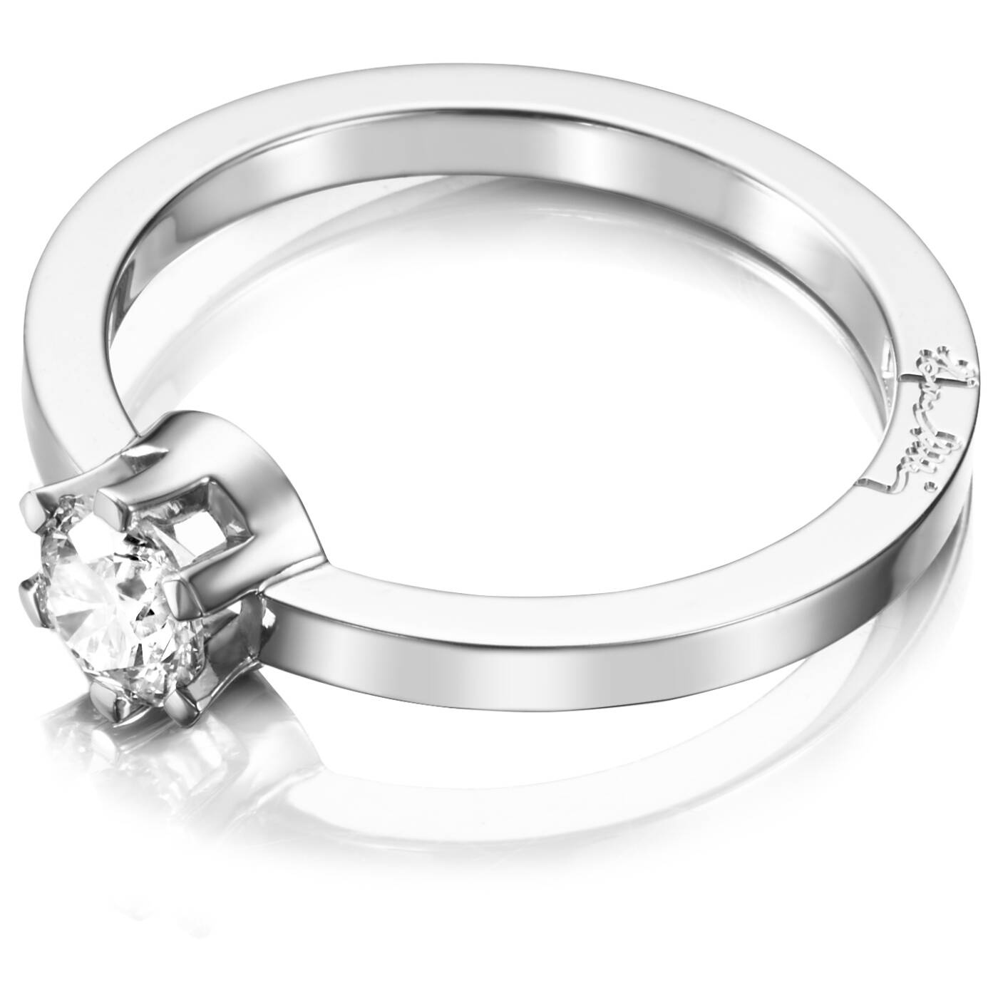 Crown Wedding 0.50 ct diamant Ring Witgoud