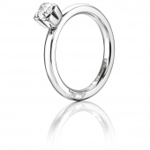 Love Bead Wedding 0.30 ct diamant Ring Witgoud