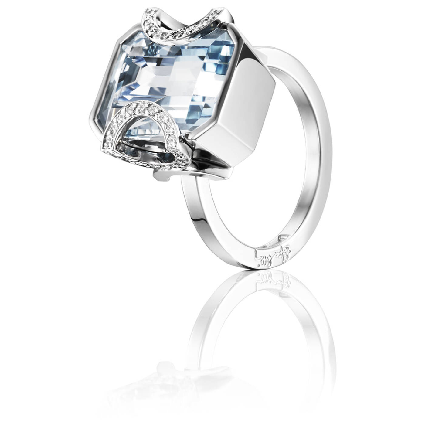 Little Magic Star - Aquamarine Ring Witgoud