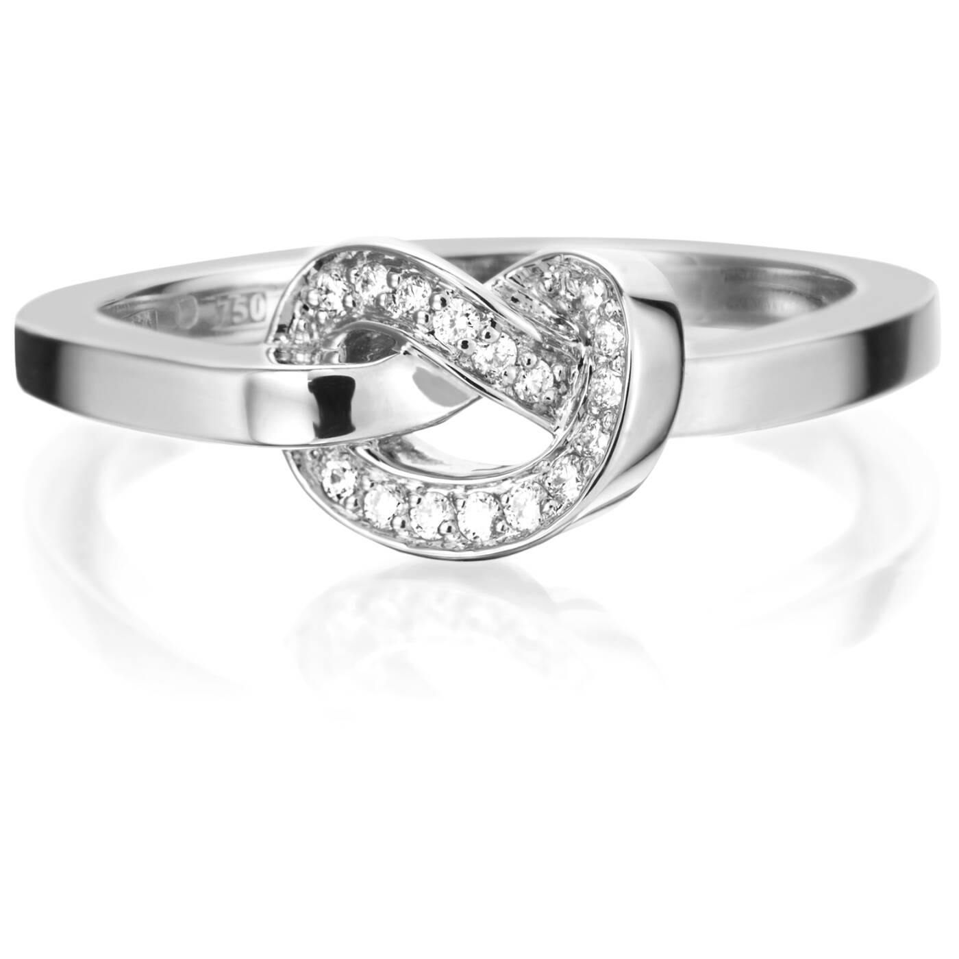 Love Knot & Stars Ring Witgoud