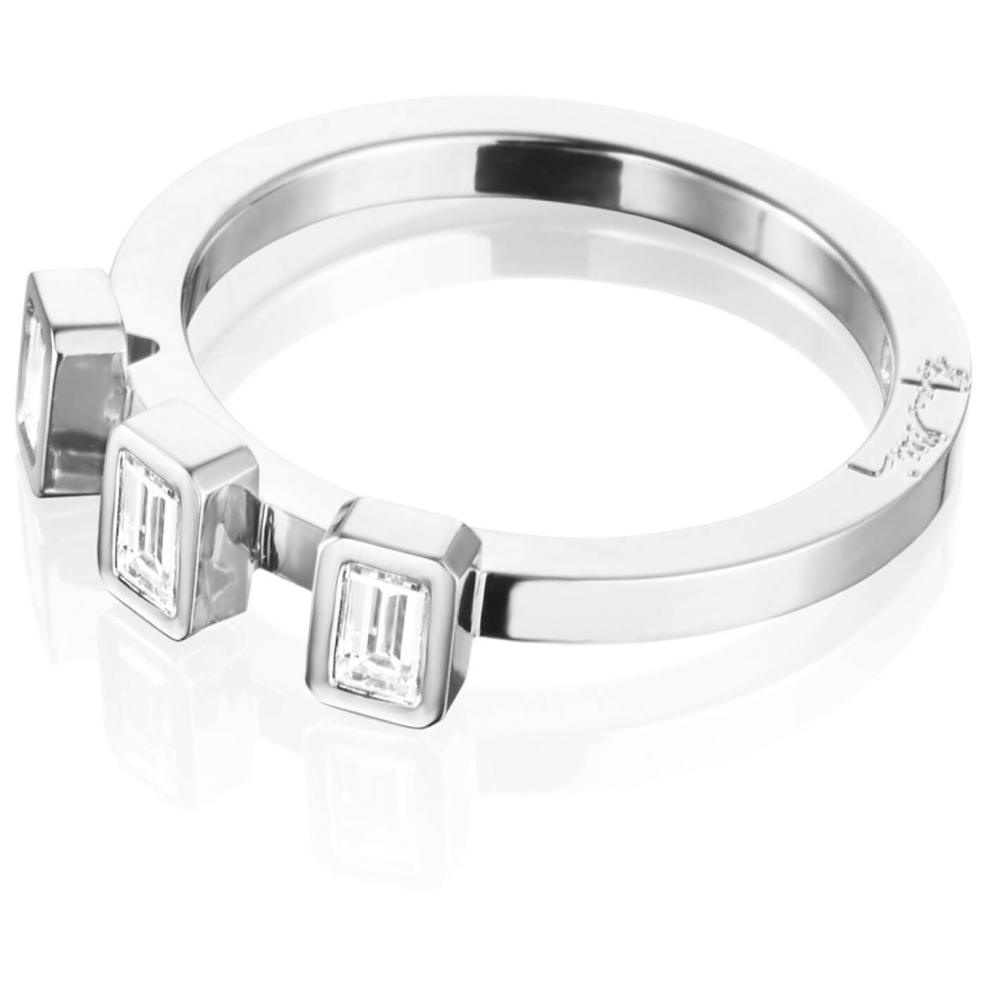 Baguette Wedding 0.30 ct diamant Ring Witgoud