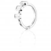 Baguette Wedding 0.60 ct diamant Ring Witgoud