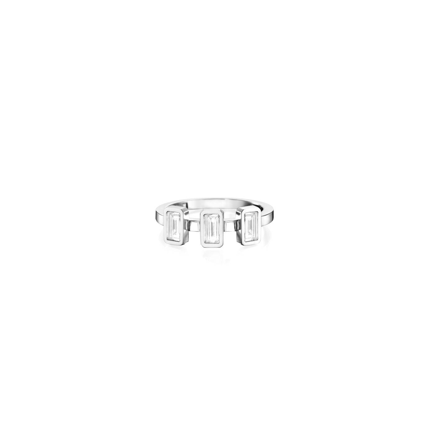 Baguette Wedding 0.60 ct diamant Ring Witgoud