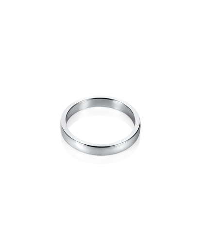 Half Round Thin Ring White gold