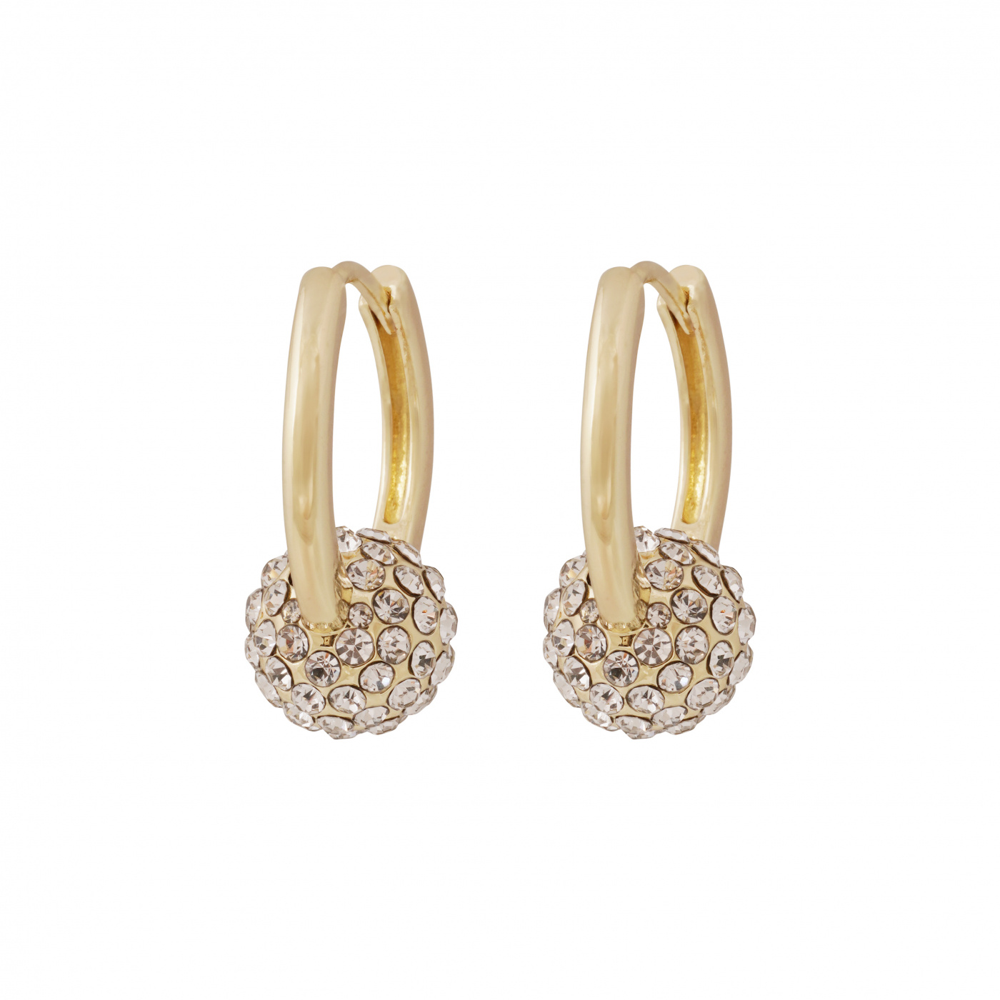 Bennet ring crystal ball Earrings Gold