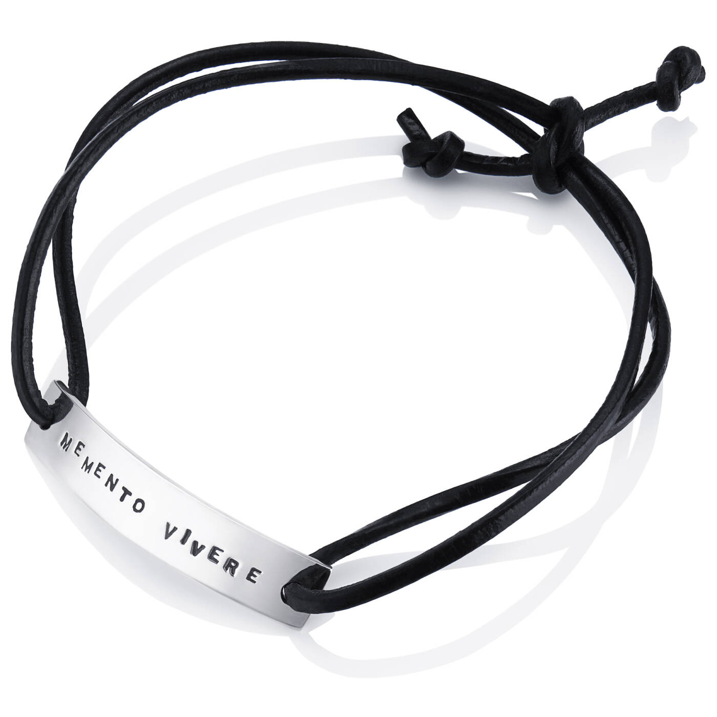 Memento Leather Armbanden Zilver