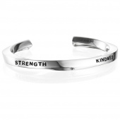 Strength & Kindness Cuff Armbanden Zilver