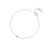 Micro Blink - Green Emerald Armbanden Zilver 16-19 cm