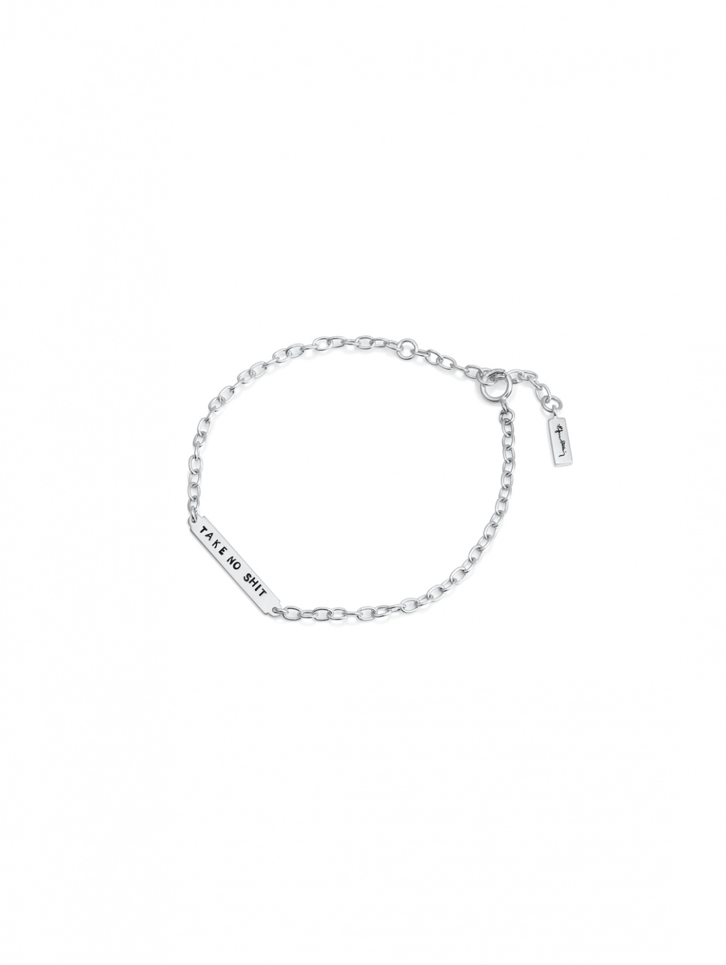 Power Plates Armbanden - Fuck Off Zilver 16-19 cm