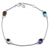 Love Beads Flow Armbanden Witgoud 17-19 cm