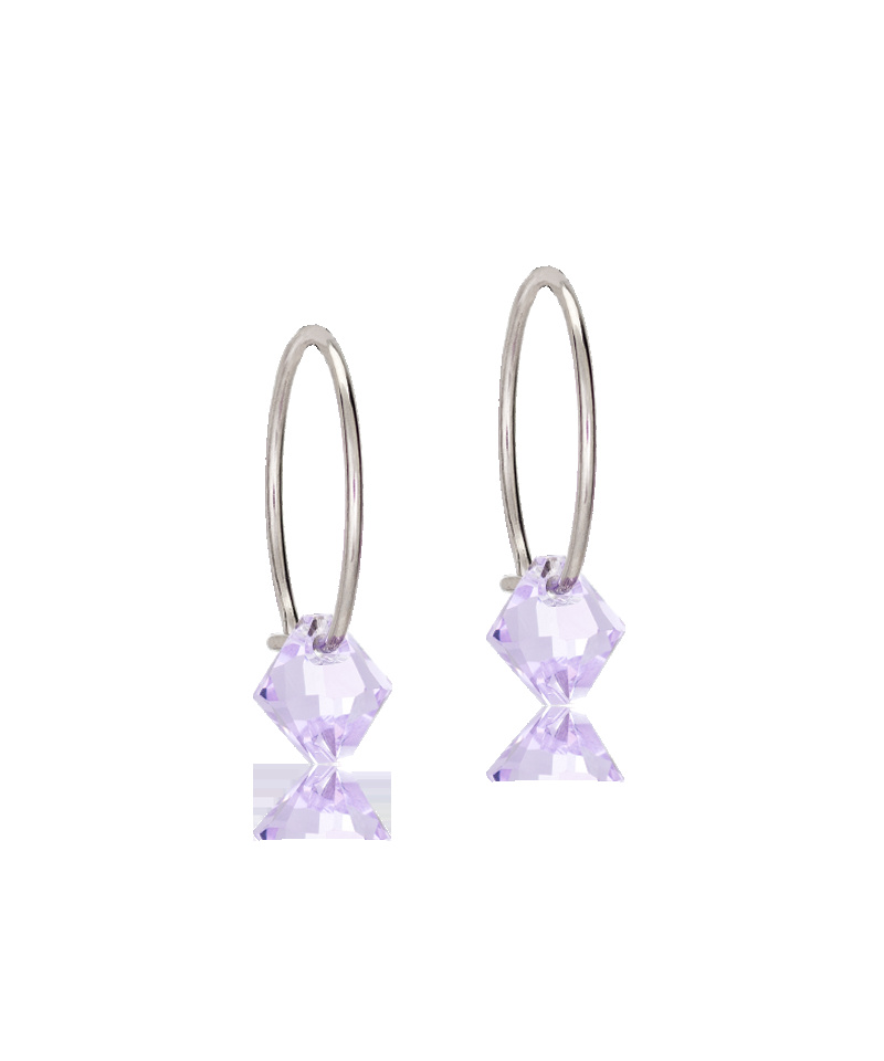 NT Ear Ring 14 mm, Bicone 6 mm, Violet