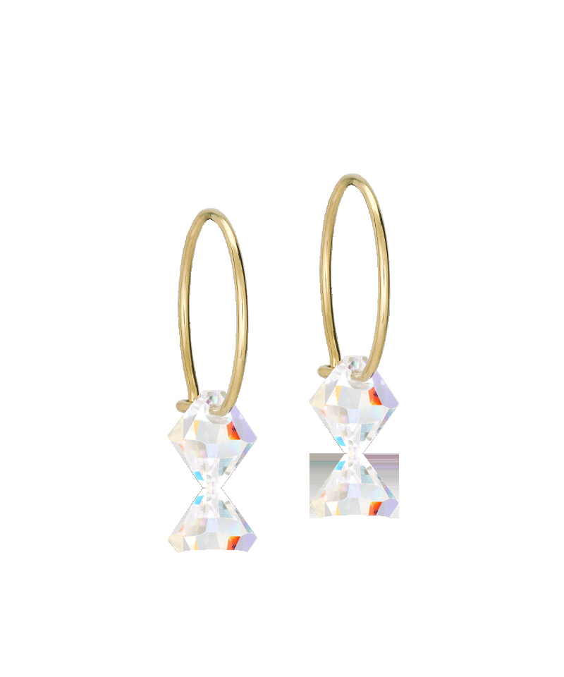 GT Ear Ring 14 mm, Bicone 6 mm, Rainbow