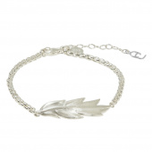 Feather/Leaf chain brace Armbanden Zilver