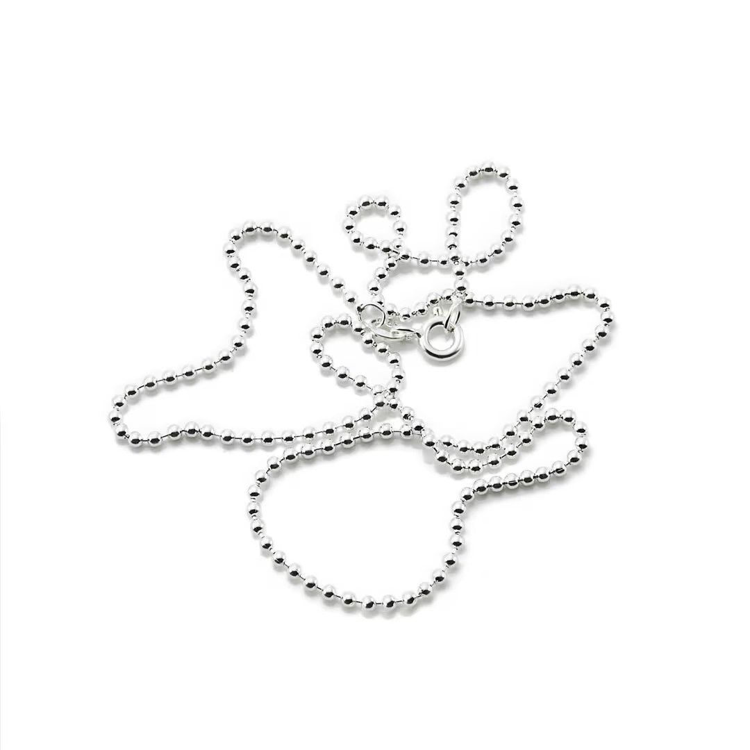 Bead Chain 2 mm Kettingen Zilver 42 cm