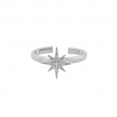 One star ring Zilver