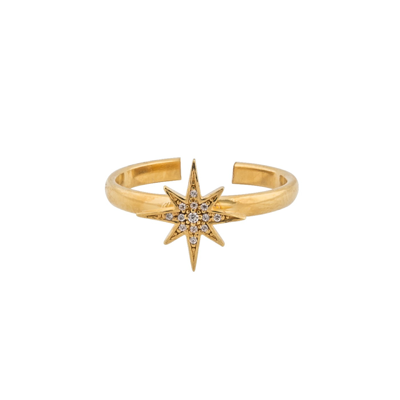 One star ring goud