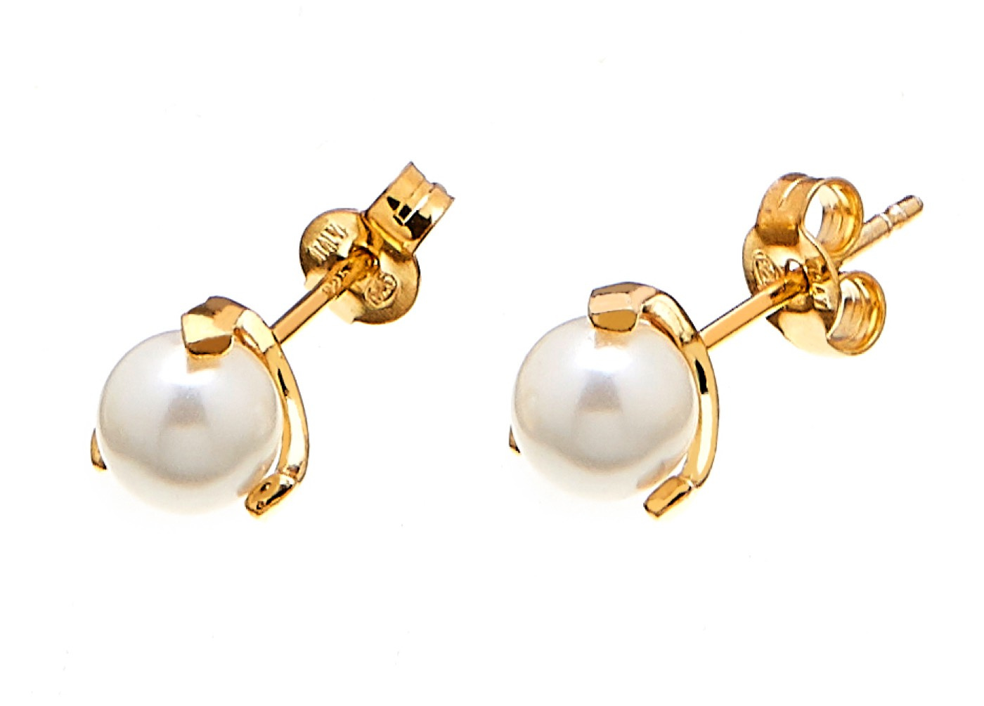 Pearl stud Oorbel goud