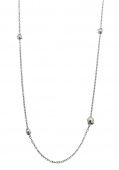 Pearl long chain Kettingen Zilver 90+5 cm