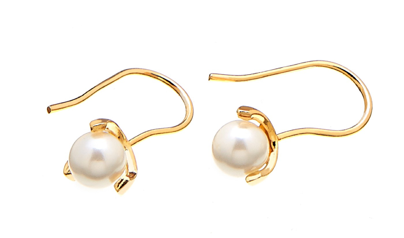 Pearl long Oorbel goud