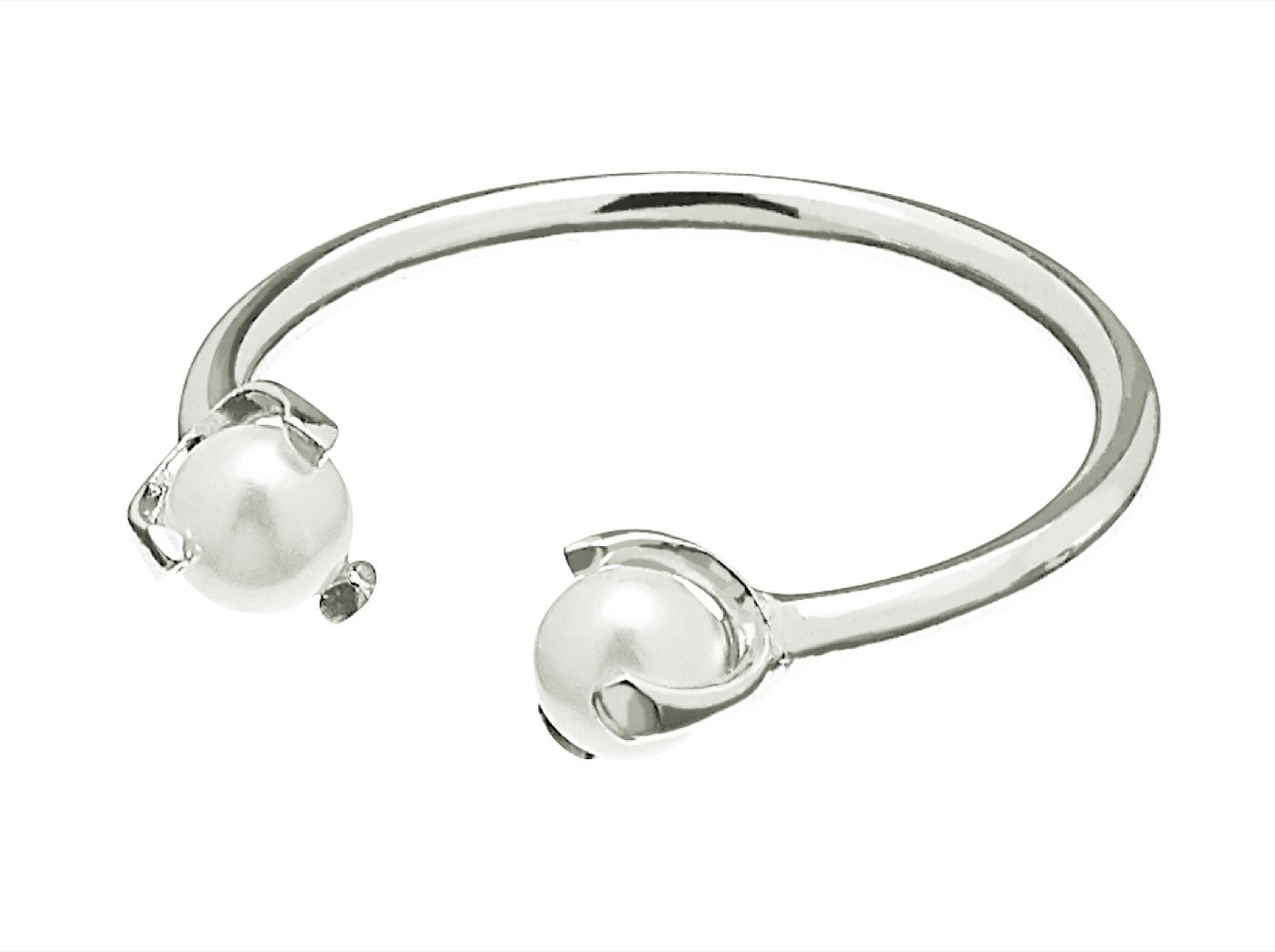 Pearl small ring ONE SIZE Zilver
