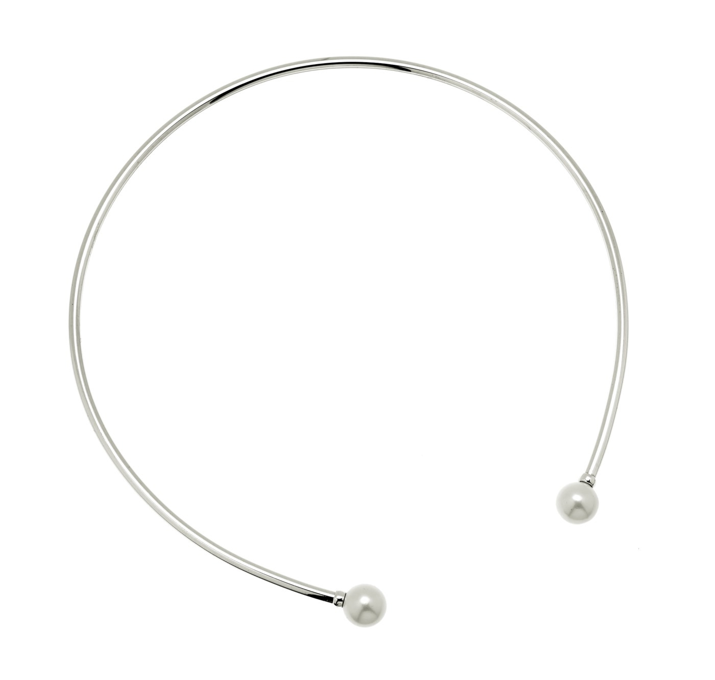 Pearl bangle Kettingen flex Zilver