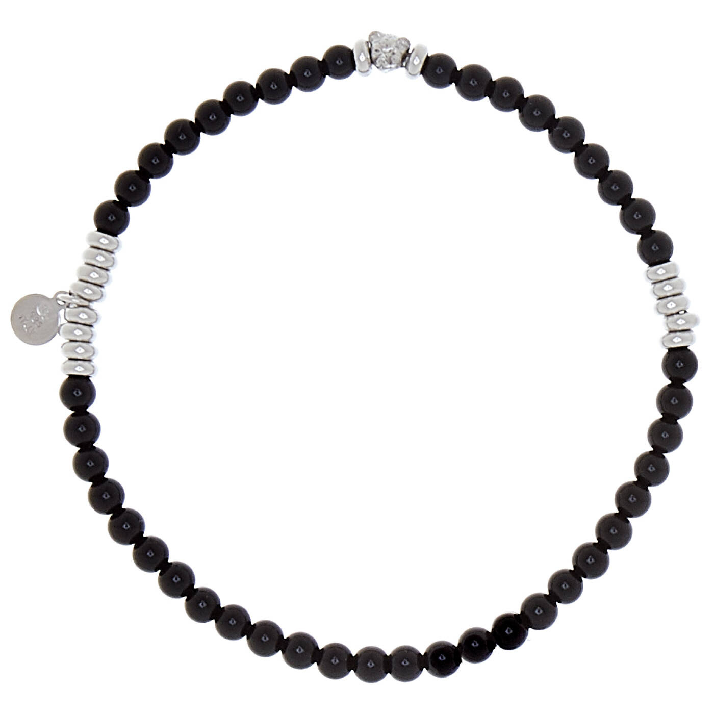 Bear elastic brace Armbanden black Zilver